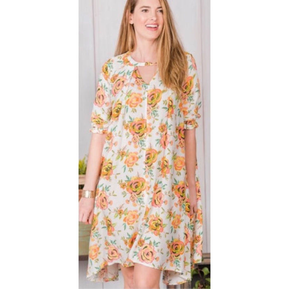 Matilda Jane Sundays Best Orange Floral Dress